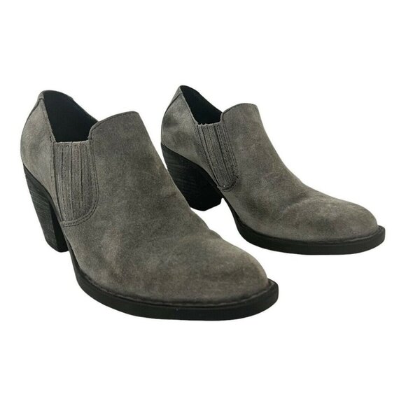 Born Women's Size 6.5 Fredrika Bootie F52542 Gray Suede Ankle Boot - Picture 1 of 9